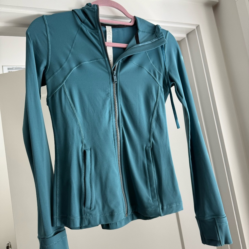 Lululemon Hooded Zip-Up Jacket – Teal – Size 4